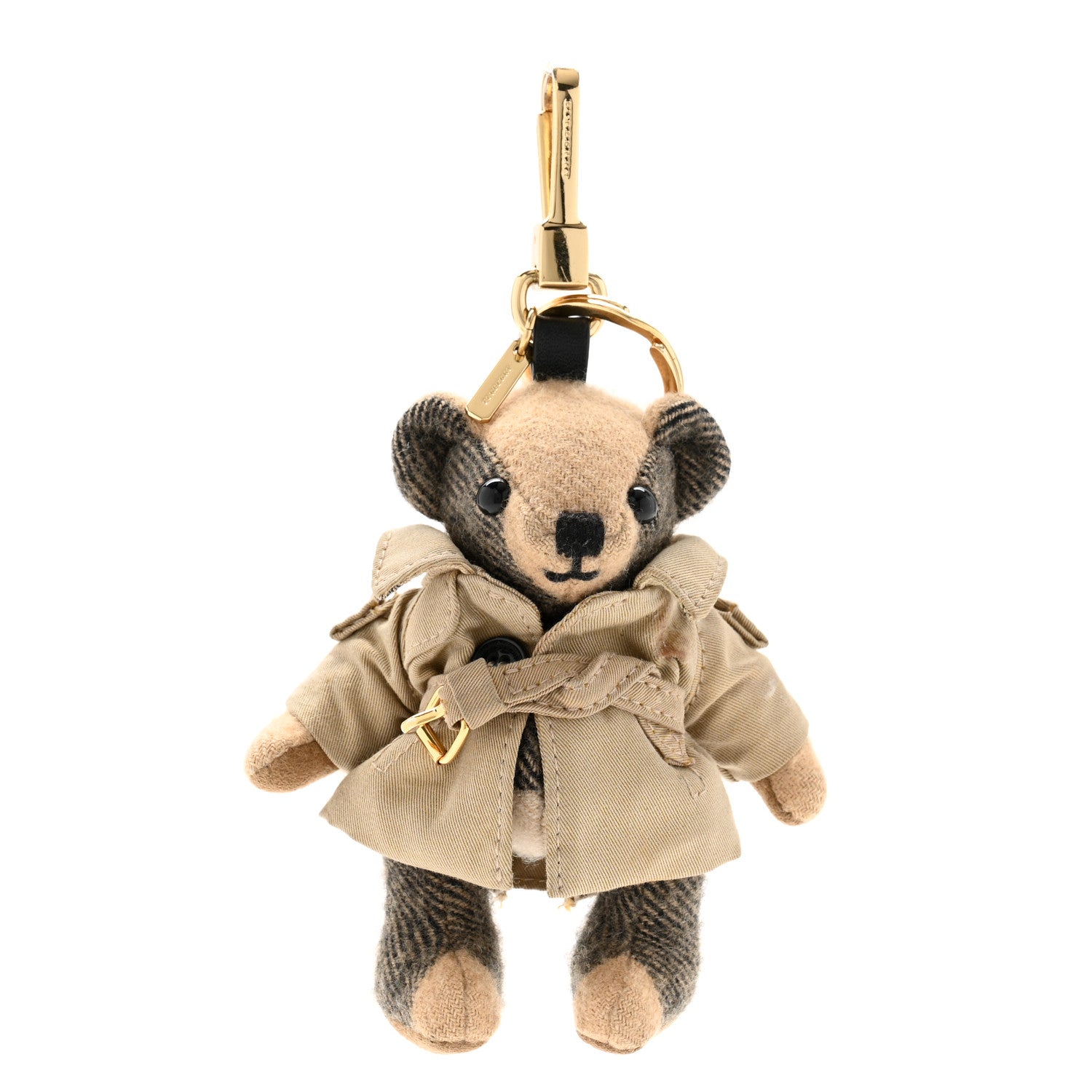Burberry Cashmere Thomas Trench Teddy Bear Keychain Charm Camel 1 of 7