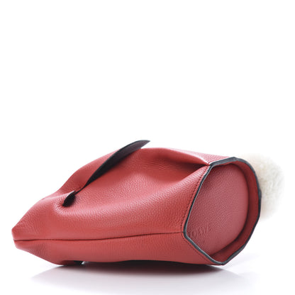 Loewe Calfskin Shearling Mini Bunny Crossbody Bag Red 4 of 12