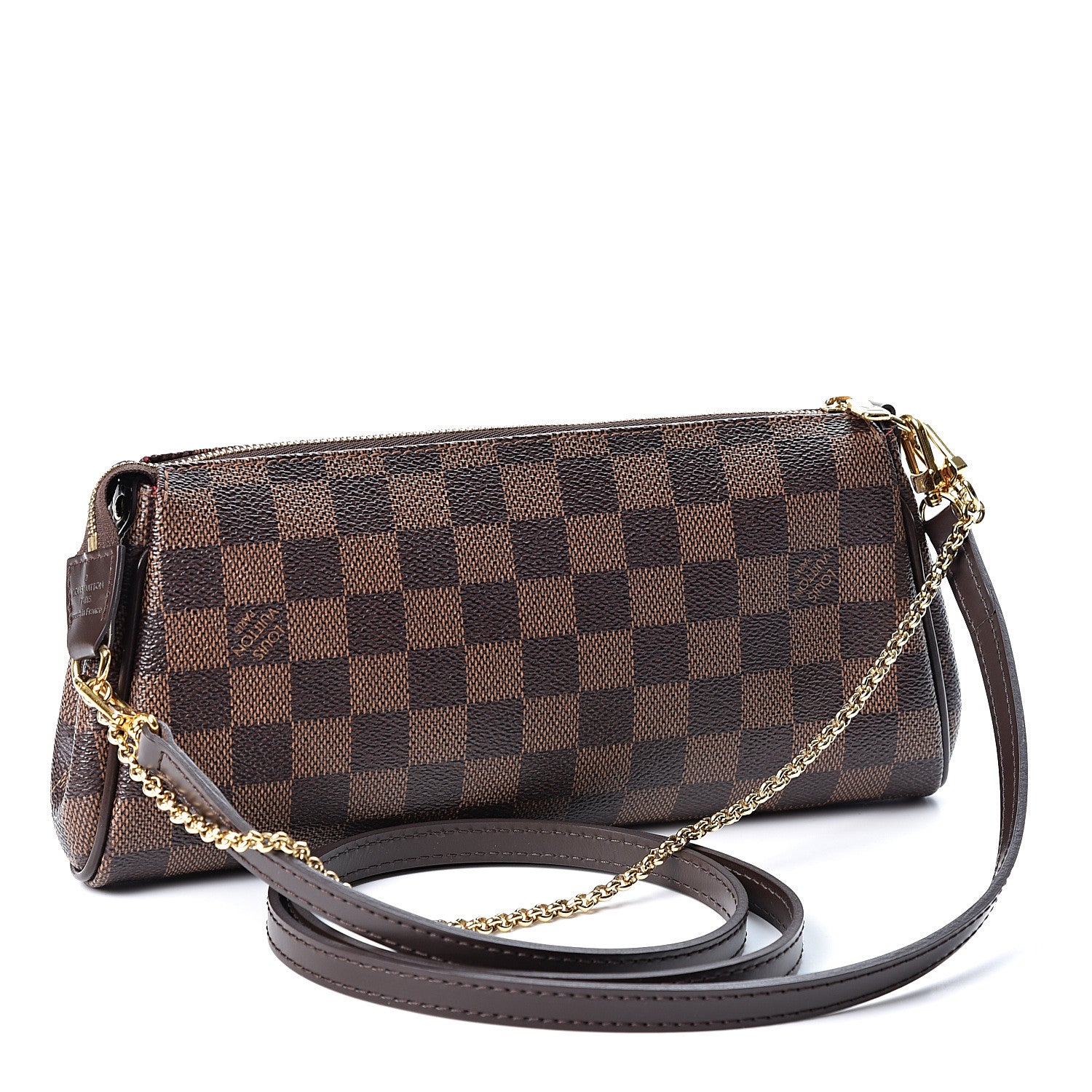 Louis Vuitton Damier Ebene Eva Clutch 2 of 9