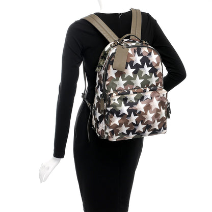 Valentino Garavani Nylon Camustars Backpack Army Green White 2 of 7