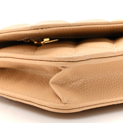 Chanel Caviar Quilted Wallet on Chain WOC Beige Clair 10 of 11