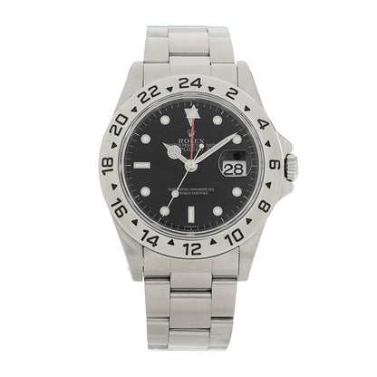 Rolex Stainless Steel 40mm Oyster Perpetual Date Explorer II Watch Black 16570 1 of 4