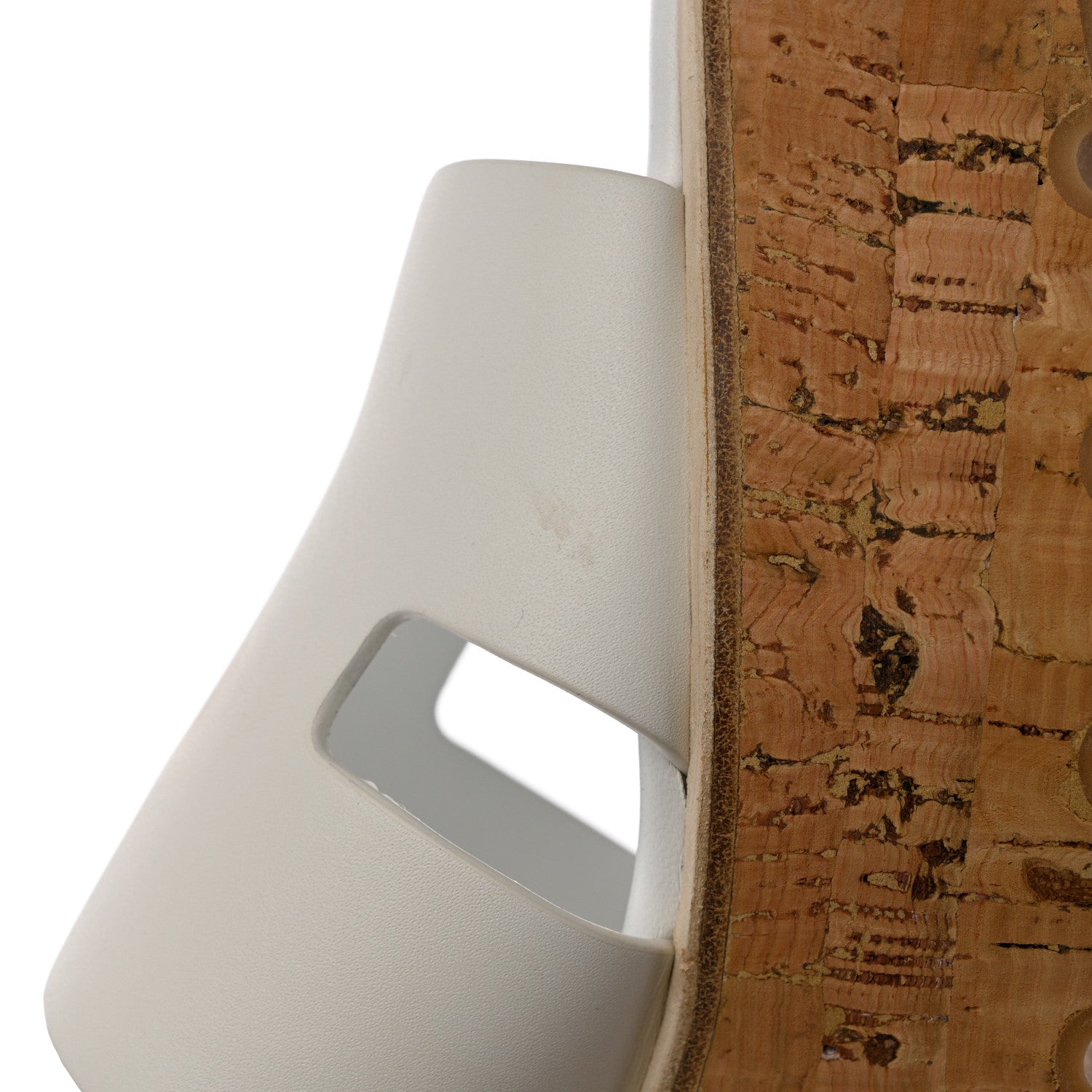 Hermes Calfskin Cork Eze 30 Sandals 38 White 9 of 13