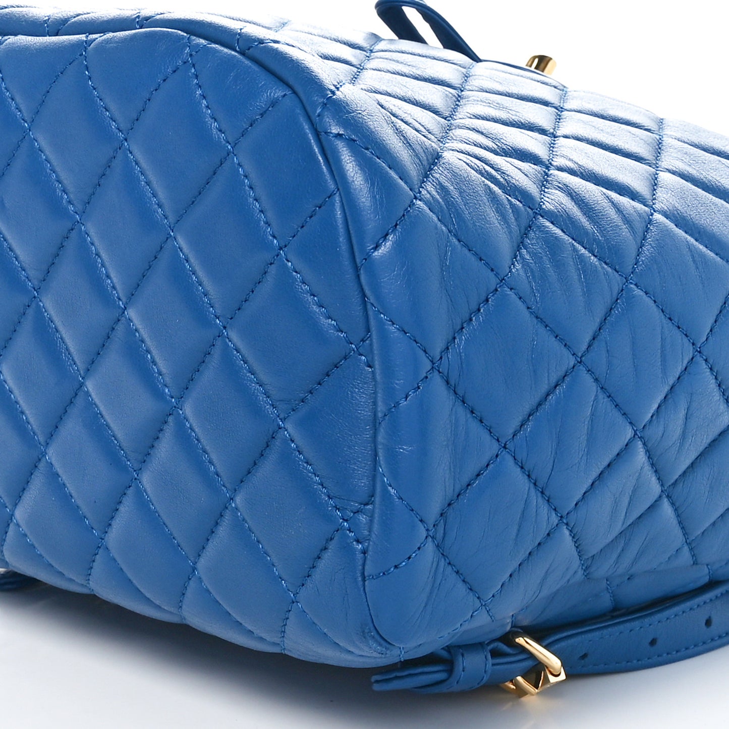 Lambskin Quilted Small Urban Spirit Backpack Blue