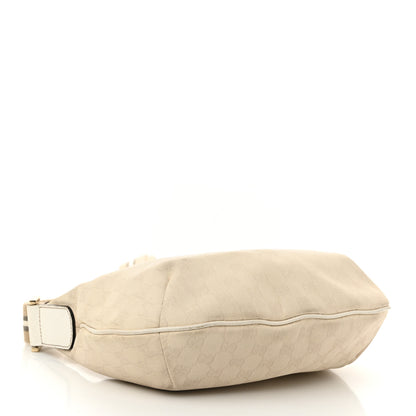 Gucci Monogram Web Medium Half Moon Hobo White 4 of 10