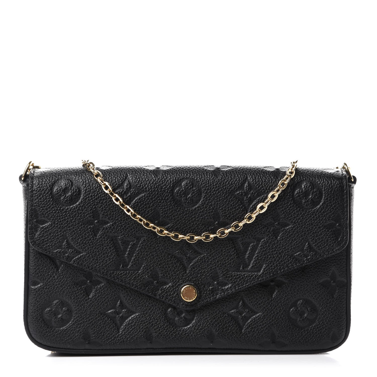 Louis Vuitton Empreinte Pochette Felicie Chain Wallet Black 1 of 13