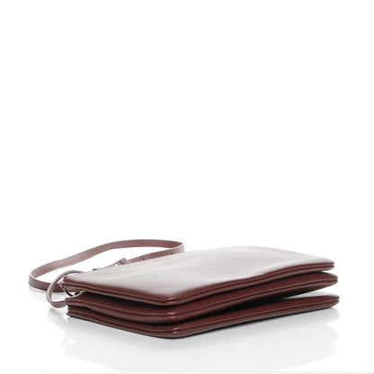 Celine Lambskin Large Trio Crossbody Bag Burgundy 4 of 7