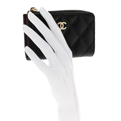 Chanel Caviar Quilted Key Holder Case Black 2 of 7
