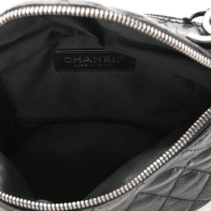 Chanel Lambskin Quilted Banane Waist Bag Fanny Pack Black 5 of 10