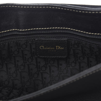 Christian Dior Grained Calfskin Double Saddle Bag Black 5 of 11