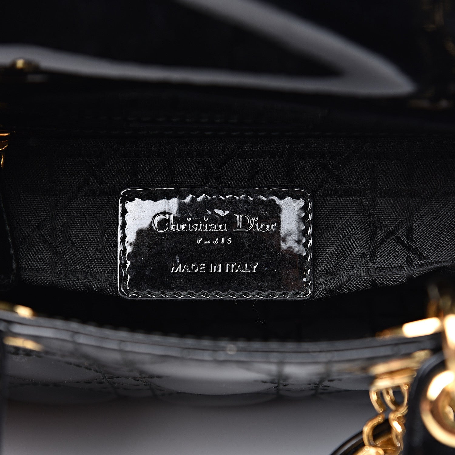 Christian Dior Patent Cannage Mini Lady Dior Black 5 of 11