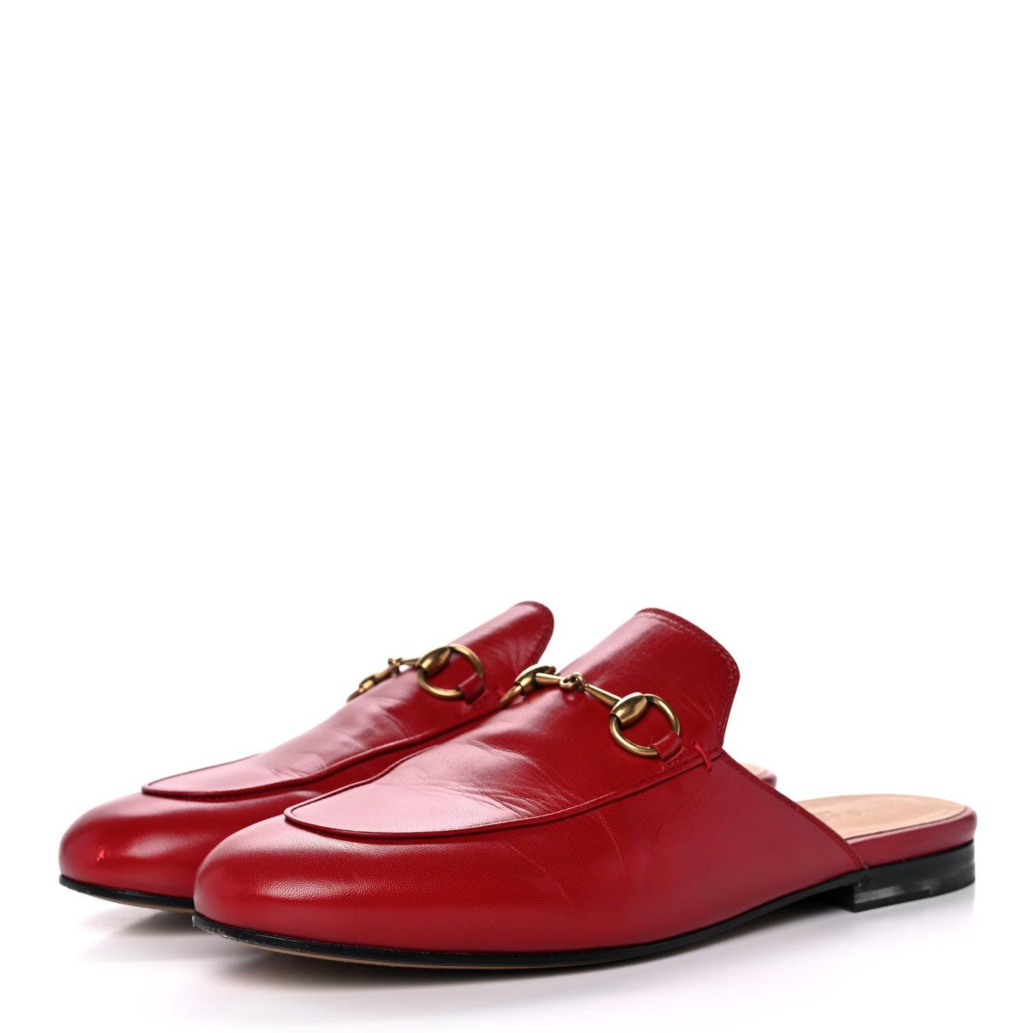 Gucci Malaga Kid Womens Princetown Slippers 38 Hibiscus Red 3 of 14