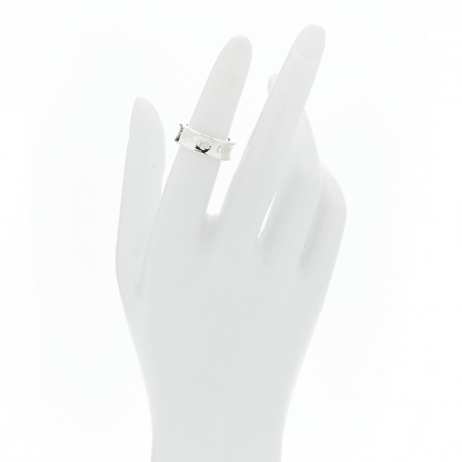 Tiffany Sterling Silver 1837 Band Ring 49 5 2 of 6