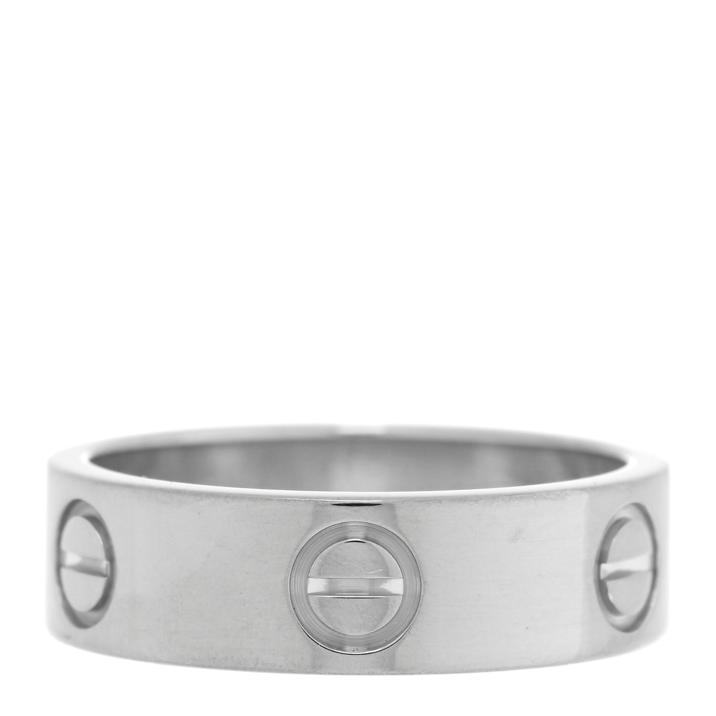18K White Gold 5.5mm LOVE Ring 52 6