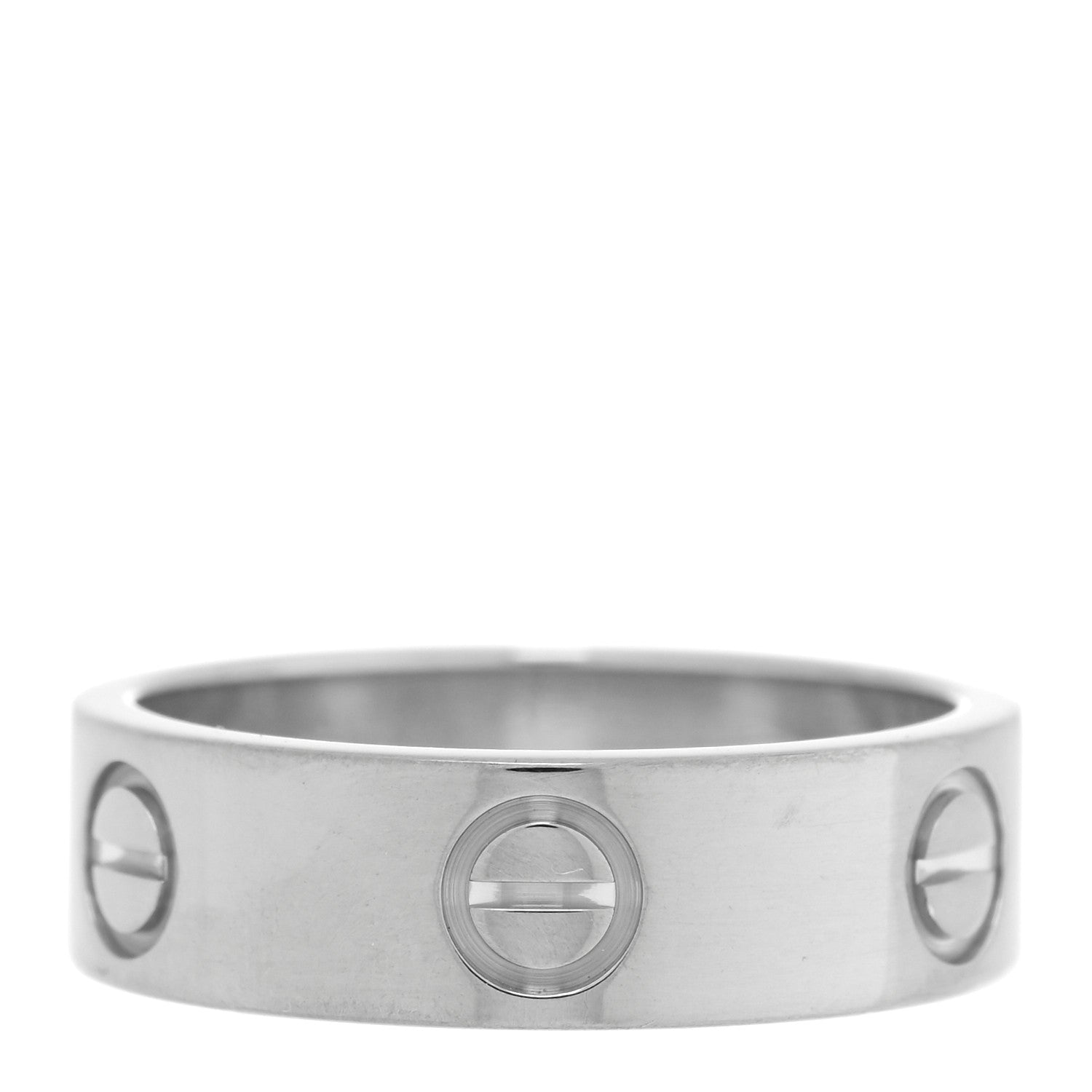 Cartier 18K White Gold 5.5mm LOVE Ring 52 6 3 of 4