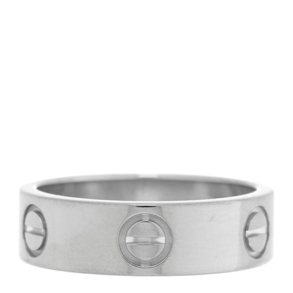Cartier 18K White Gold 5.5mm LOVE Ring 52 6 3 of 4