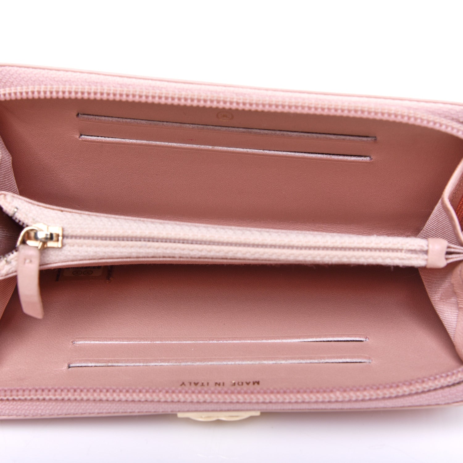 Chanel Patent Quilted Small Boy Zip Around Wallet Light Pink 5 of 10
