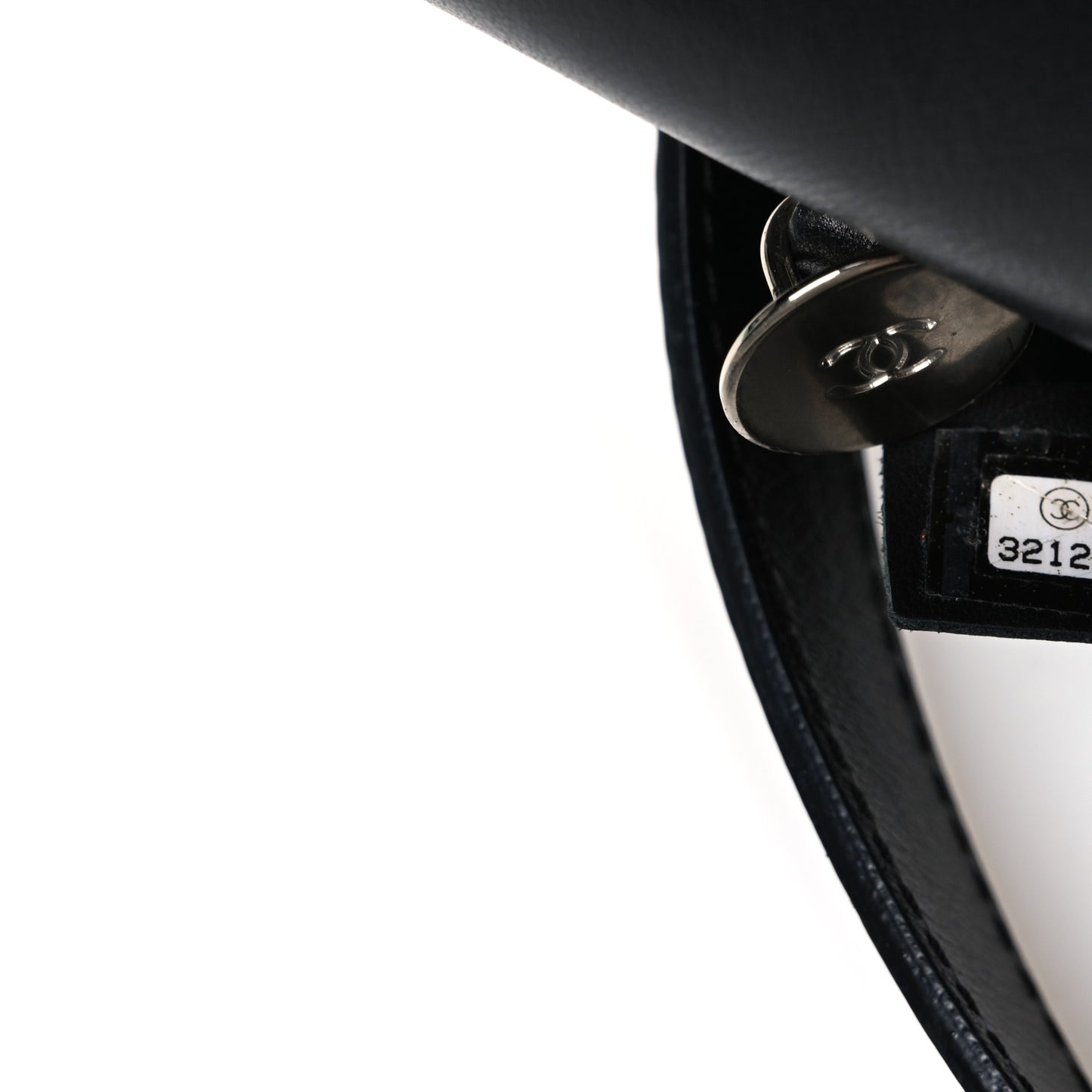 Calfskin Quilted CC Uniform Flap Belt Bag Black
