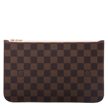 Louis Vuitton Damier Ebene Neverfull MM GM Pochette Rose Ballerine 1 of 7