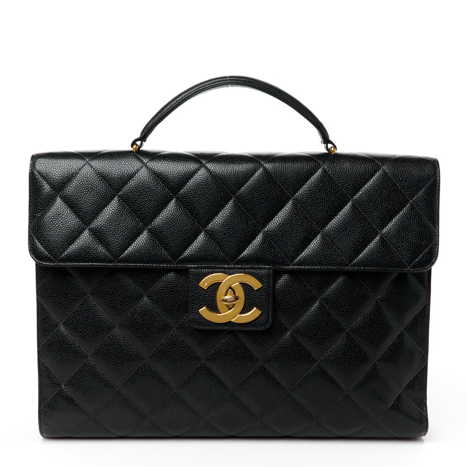 Chanel Caviar Quilted Briefcase Laptop Bag Black 1 of 12