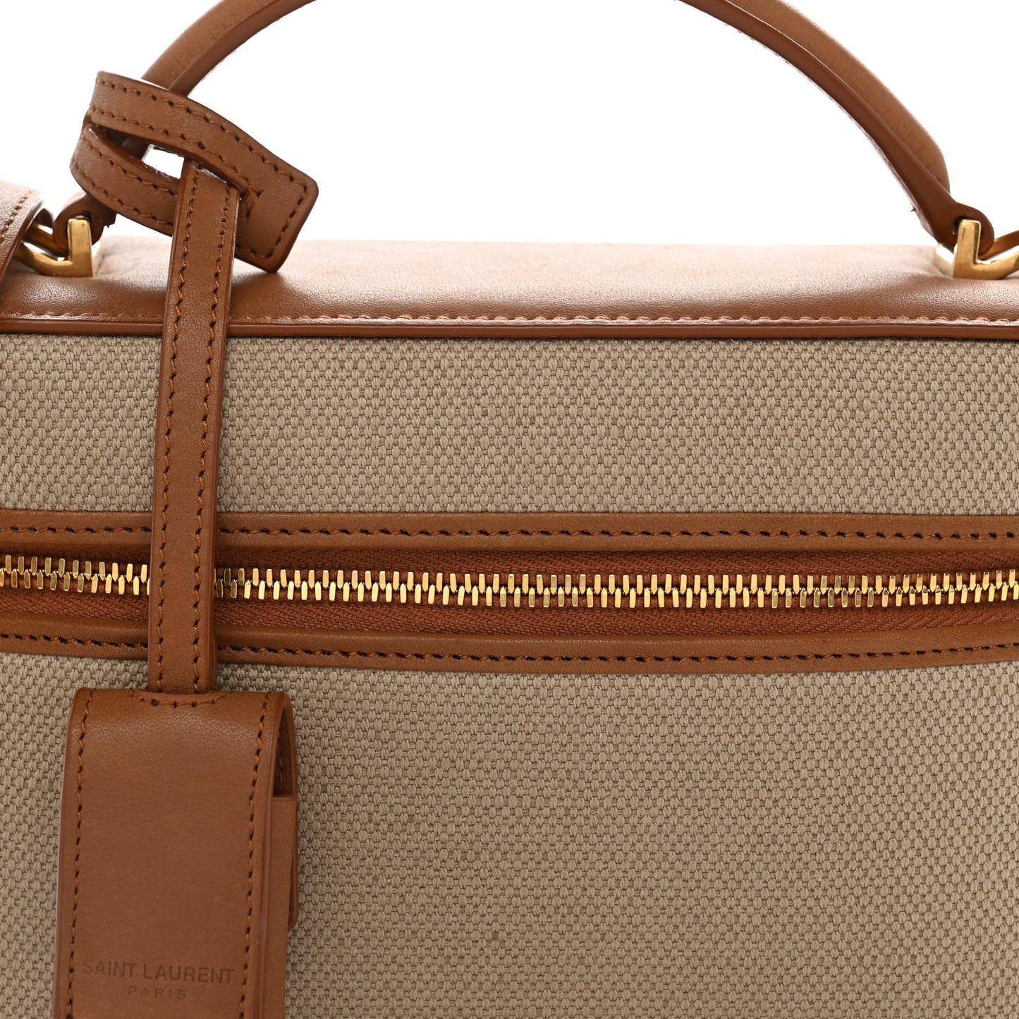 Canvas Calfskin Gaby Vanity Bag Desert Dust Brick