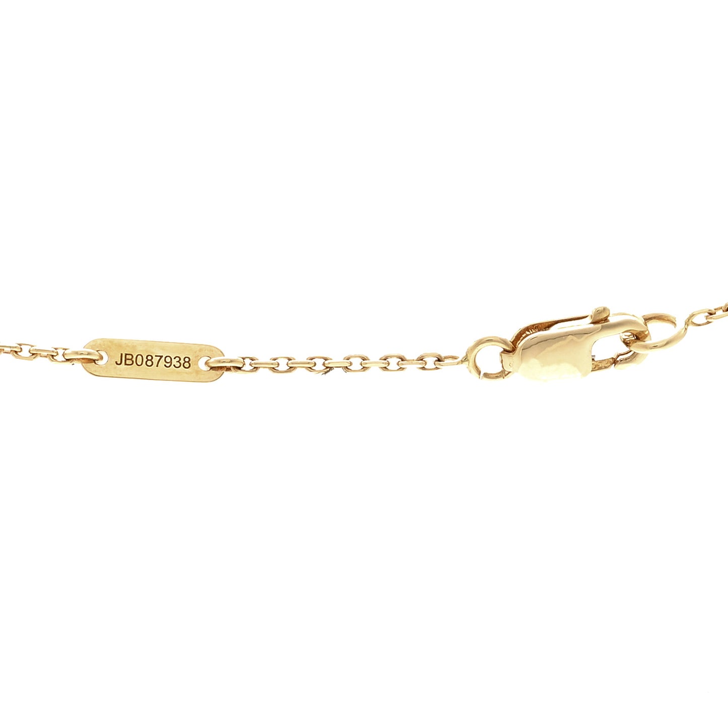 18K Yellow Gold Mother of Pearl Sweet Alhambra Butterfly Pendant Necklace