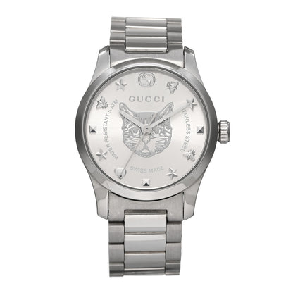 Gucci Stainless Steel 27mm G-Timeless Cat Quartz Watch 1 of 4