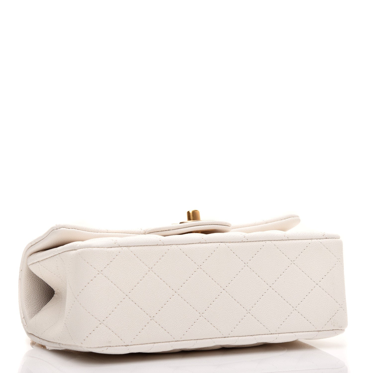 Chanel Caviar Quilted Mini Top Handle Rectangular Flap White 4 of 11
