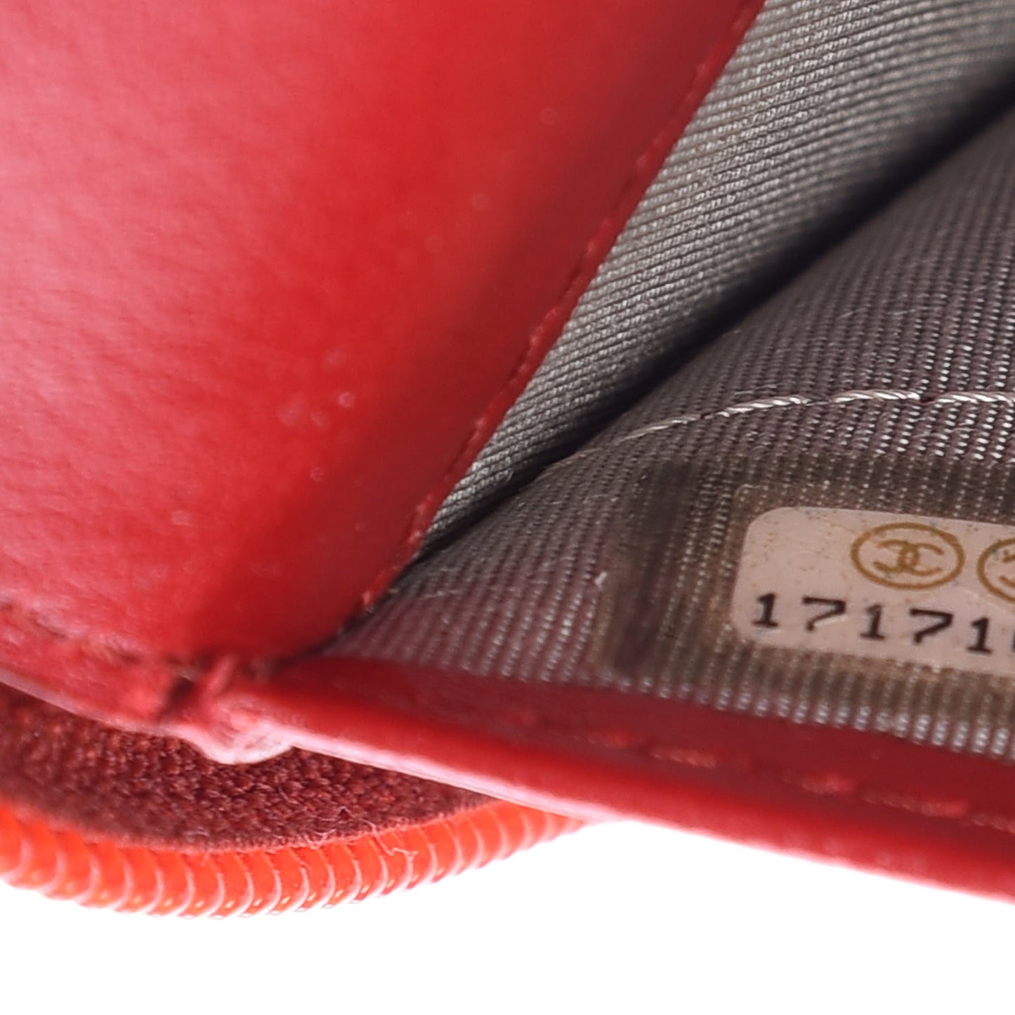 Caviar Large CC Timeless Zip Around Organizer Wallet Red