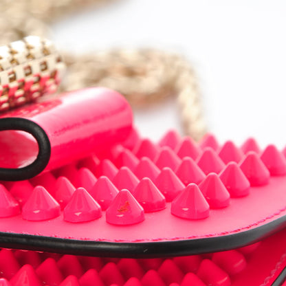 Christian Louboutin Patent Spiked Sweety Charity Crossbody Bag Neon Pink 8 of 9