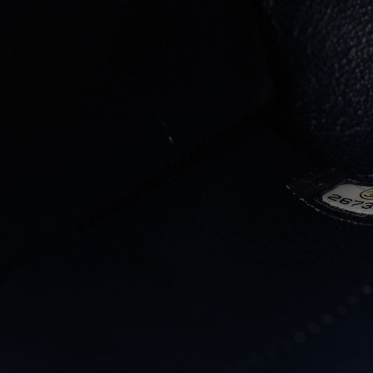 Aged Calfskin Elaphe Chevron Quilted Small Coco Handle Flap Navy