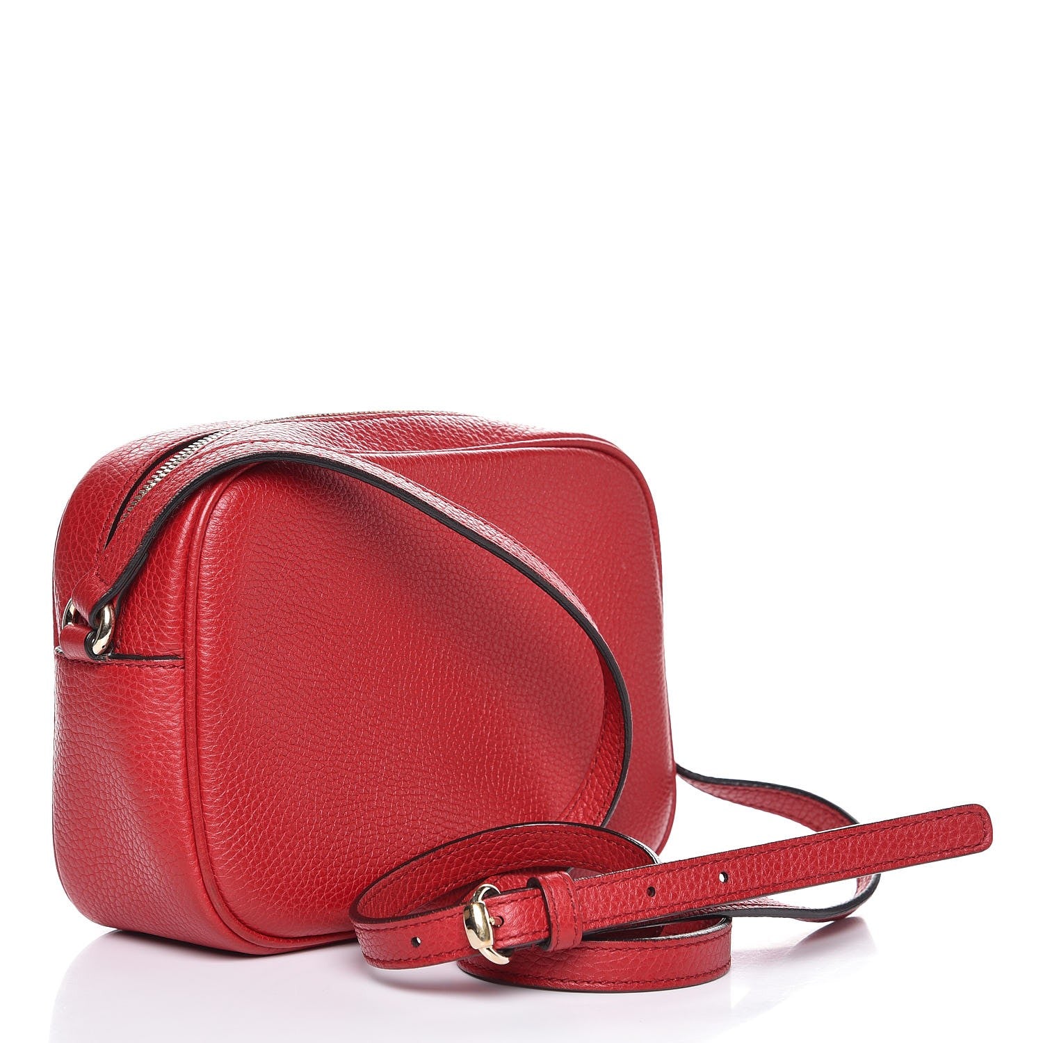 Gucci Pebbled Calfskin Small Soho Disco Bag Tabasco Red 3 of 7