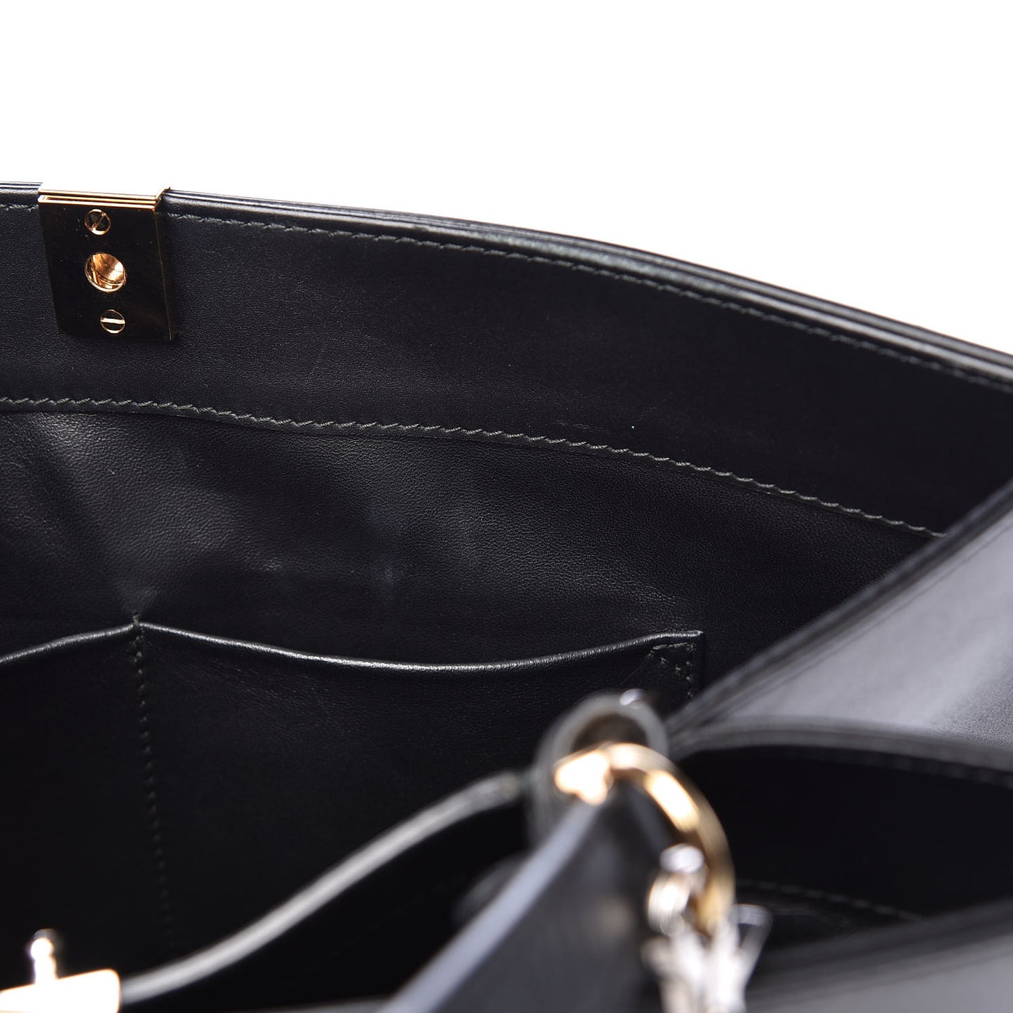 Calfskin Le Dix Soft Cabas M Shoulder Bag Black
