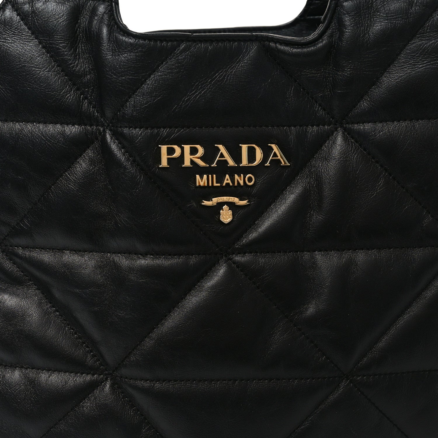 Prada Nappa Quilted Medium Dynamique Tote Black 7 of 9