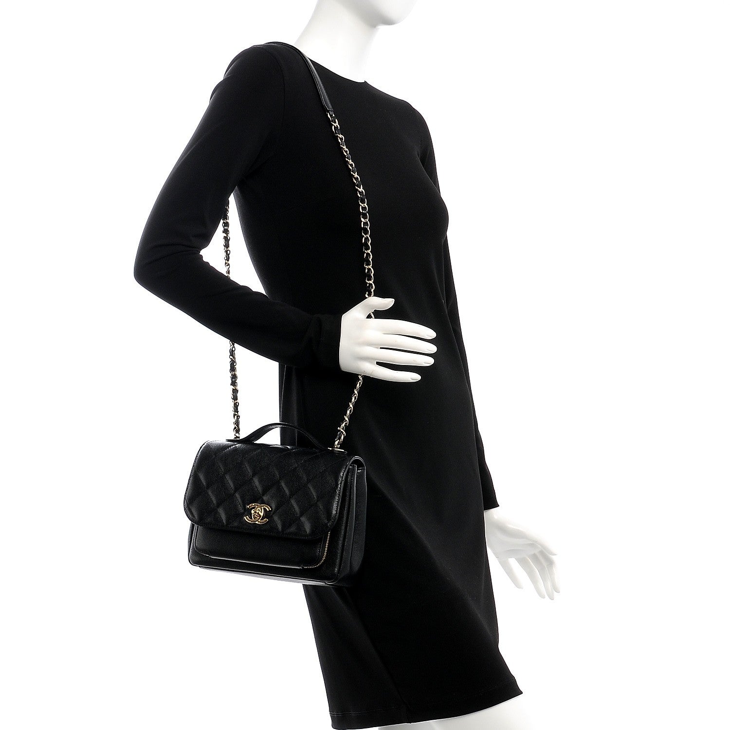 Chanel Caviar Quilted Small Business Affinity Flap Black 2 of 8