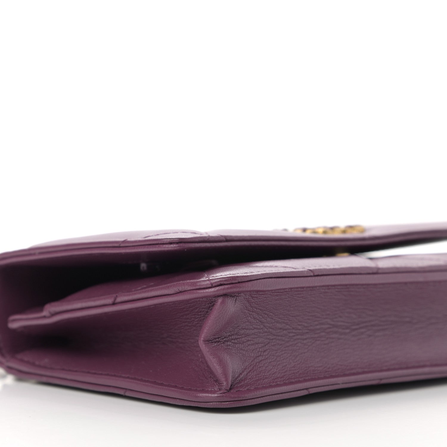 Chanel Lambskin Quilted Chanel 19 Wallet On Chain WOC Purple 10 of 14