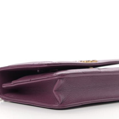 Chanel Lambskin Quilted Chanel 19 Wallet On Chain WOC Purple 10 of 14