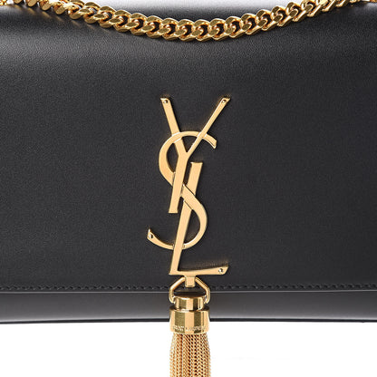 Saint Laurent Calfskin Small Classic Monogram Kate Tassel Satchel Black 9 of 10
