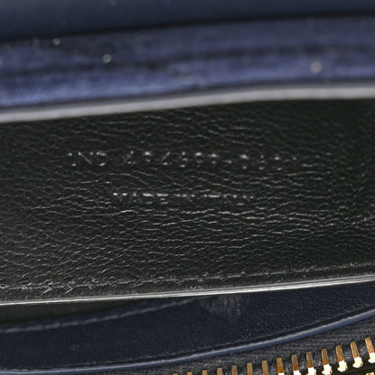 Saint Laurent Suede Calfskin Y Quilted Monogram Small Loulou Chain Satchel Deep Marine 8 of 11
