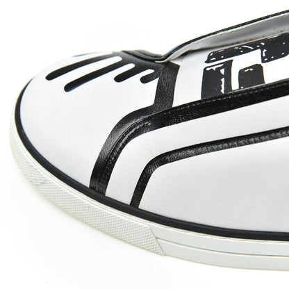 Fendi X JOSHUA VIDES Nappa Rockoclick Slip On Sneakers 37.5 Snow White Black 19 of 20