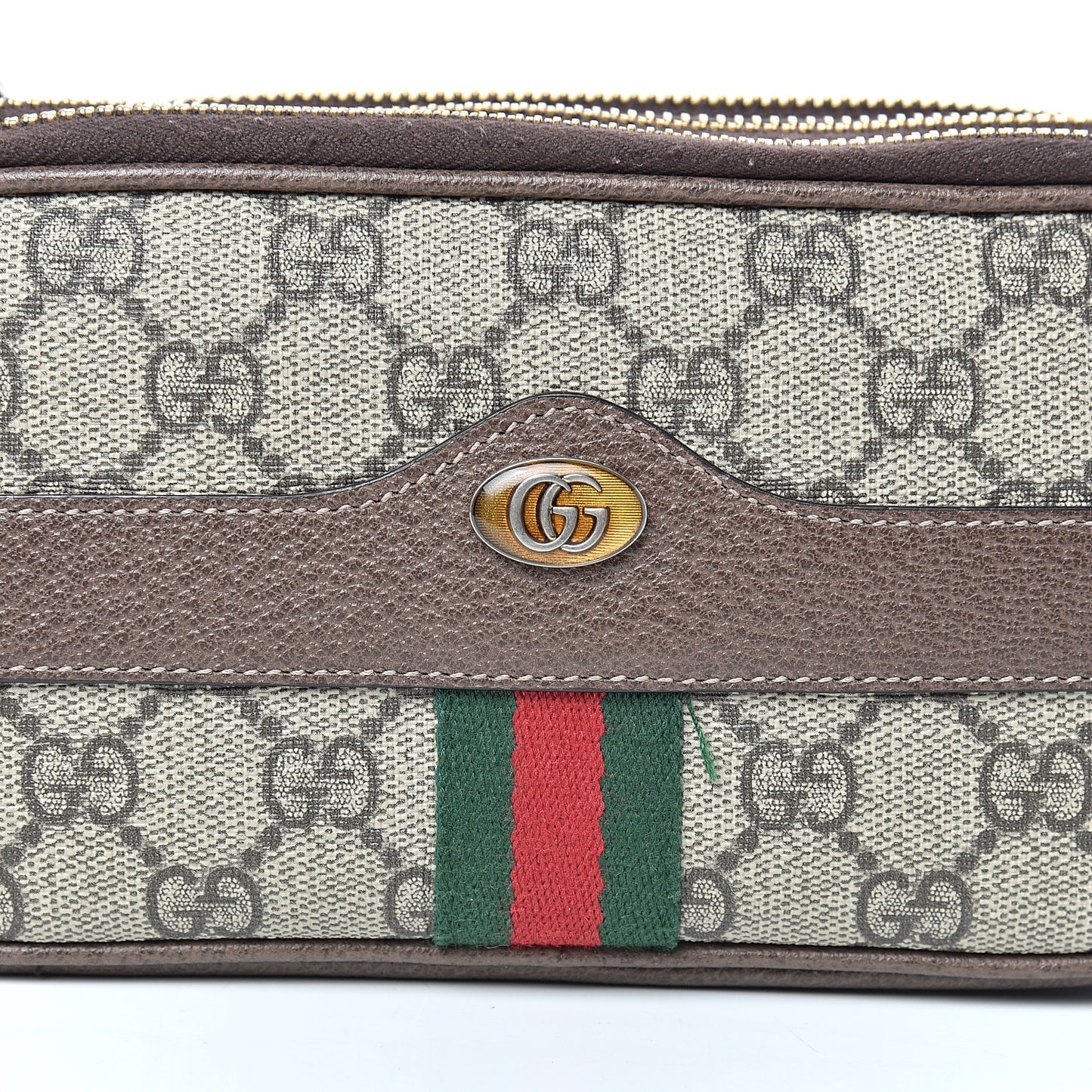 GG Supreme Monogram Web Mini Ophidia GG Bag Brown