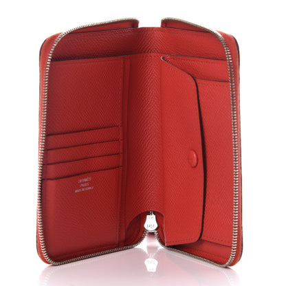 Hermes Epsom Compact Azap Wallet Vermillion 5 of 7