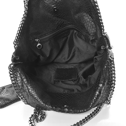 Stella McCartney Snakeskin Effect Big Falabella Tote Black 6 of 11