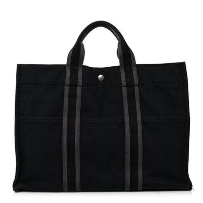 Hermes Canvas Fourre Tout MM Black 1 of 14