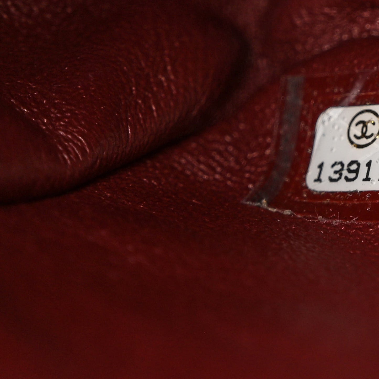Patent Quilted Jumbo Single Flap Dark Red