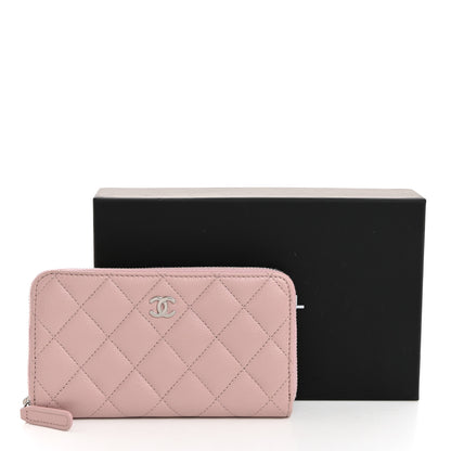 Chanel Caviar Quilted Medium Zip Around Wallet Light Pink 9 of 9