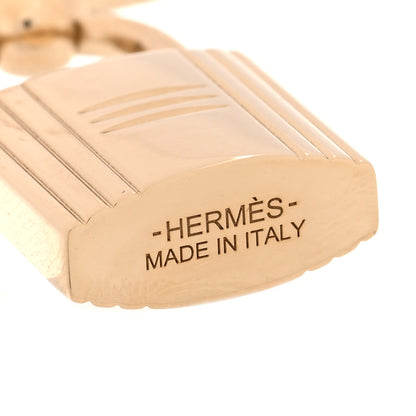 Hermes Permabrass Loop Charms Cadenas Scarf Ring Gold 3 of 4