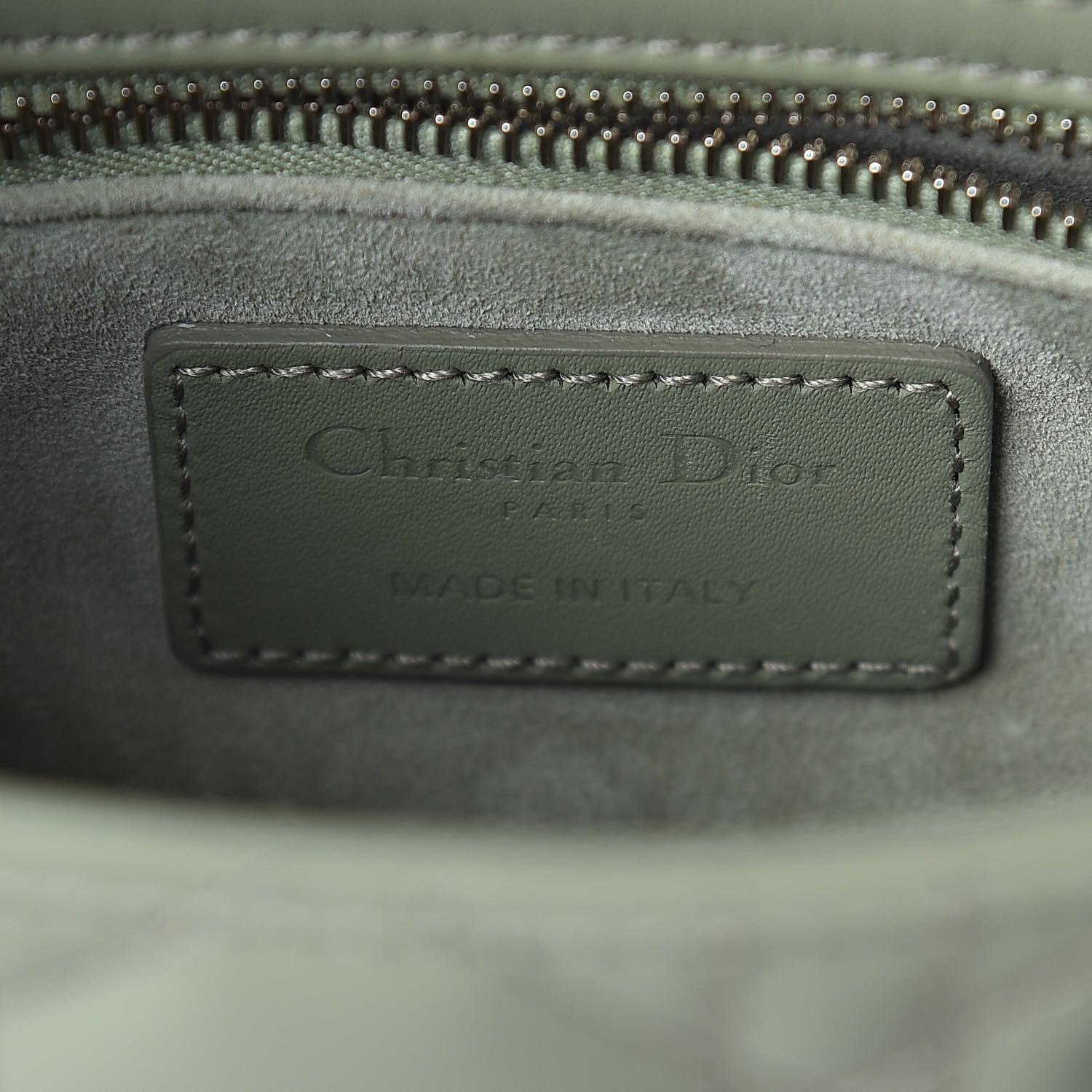 Christian Dior Ultra Matte Calfskin Cannage Mini Lady Dior Green 6 of 9