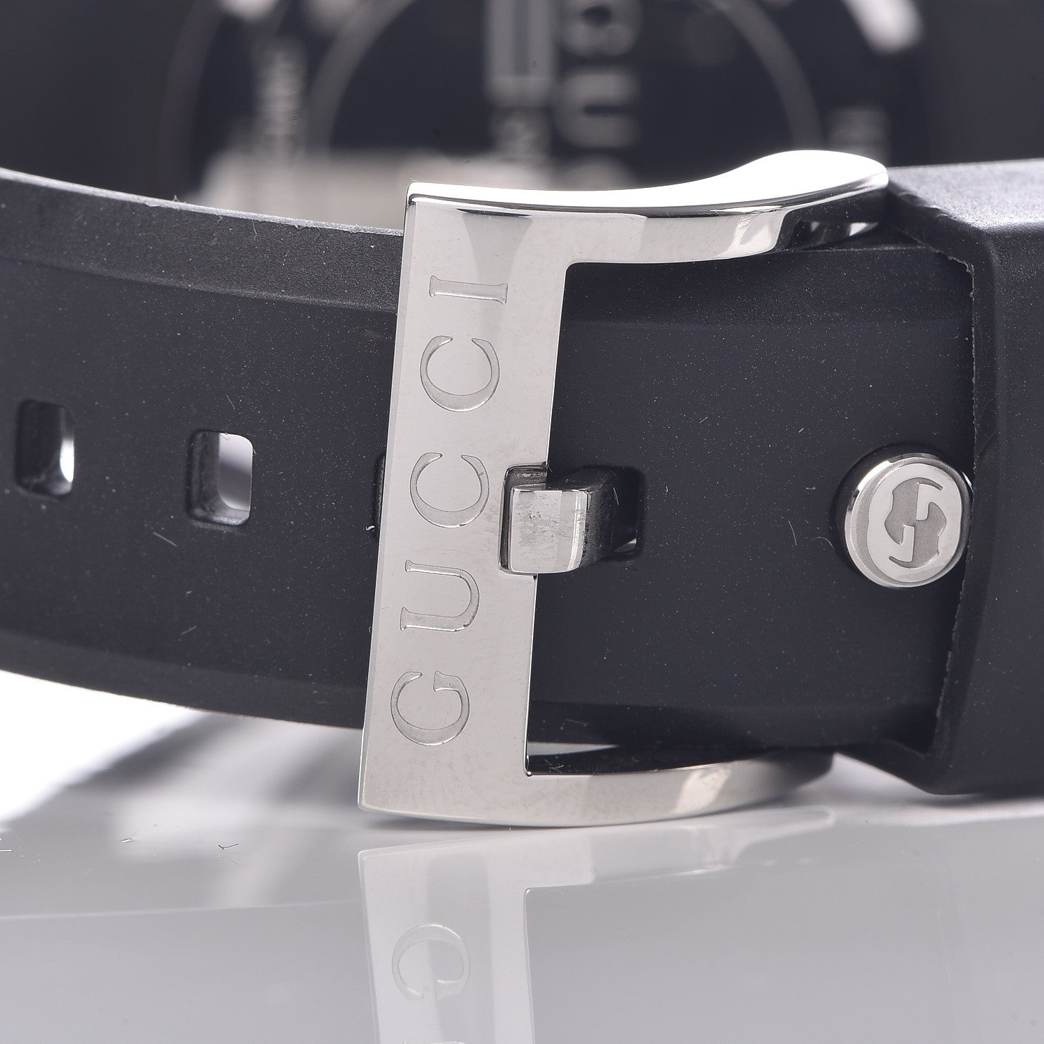 Gucci Stainless Steel Rubber 36mm Sync Web Quartz Watch Black 5 of 8