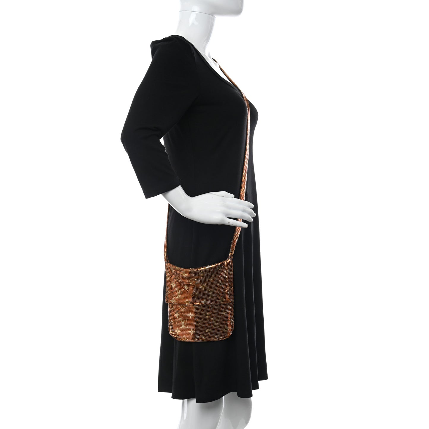 Monogram Mesh Metal Frances Gold